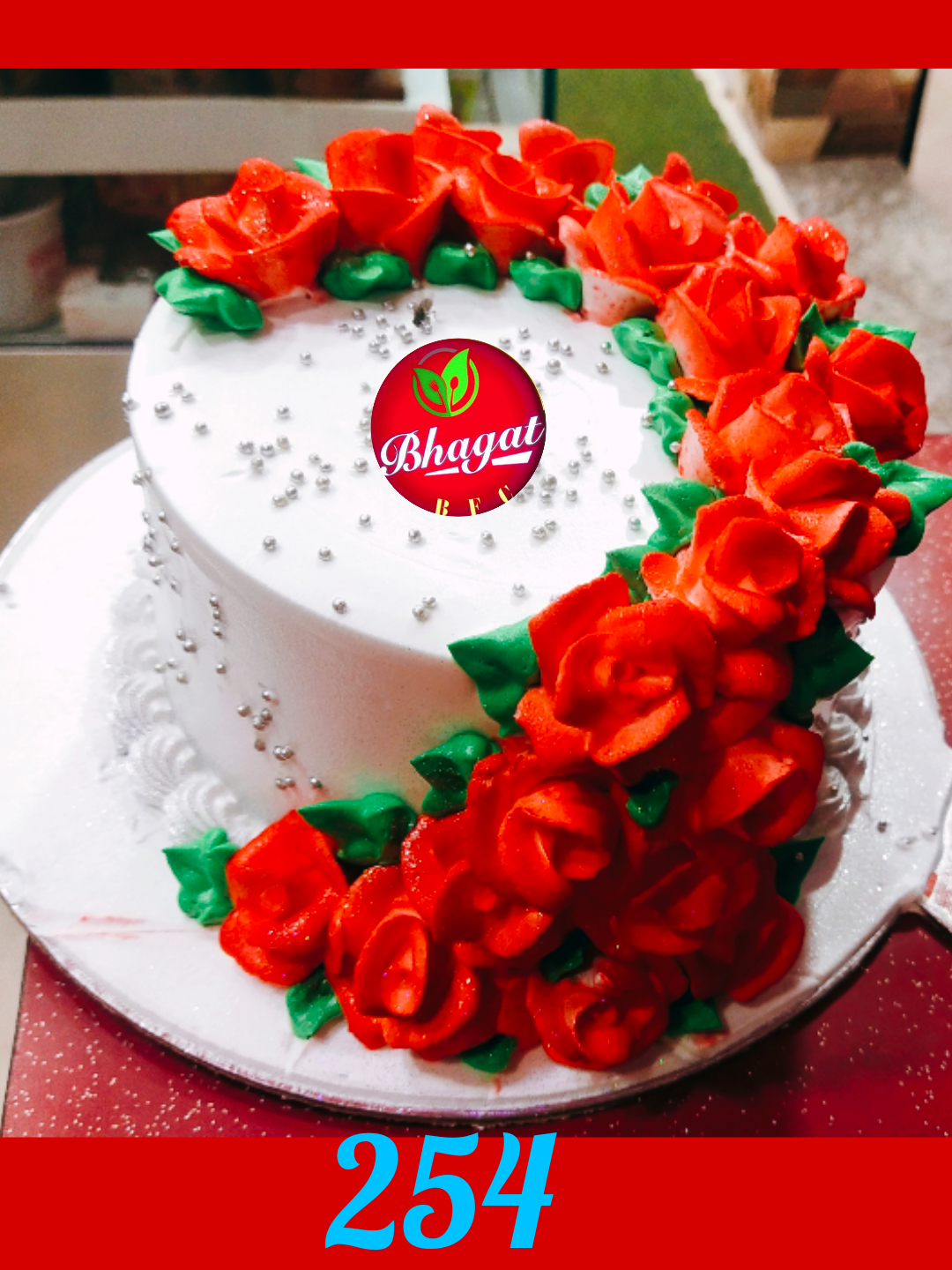 RED FLOWER CAKE