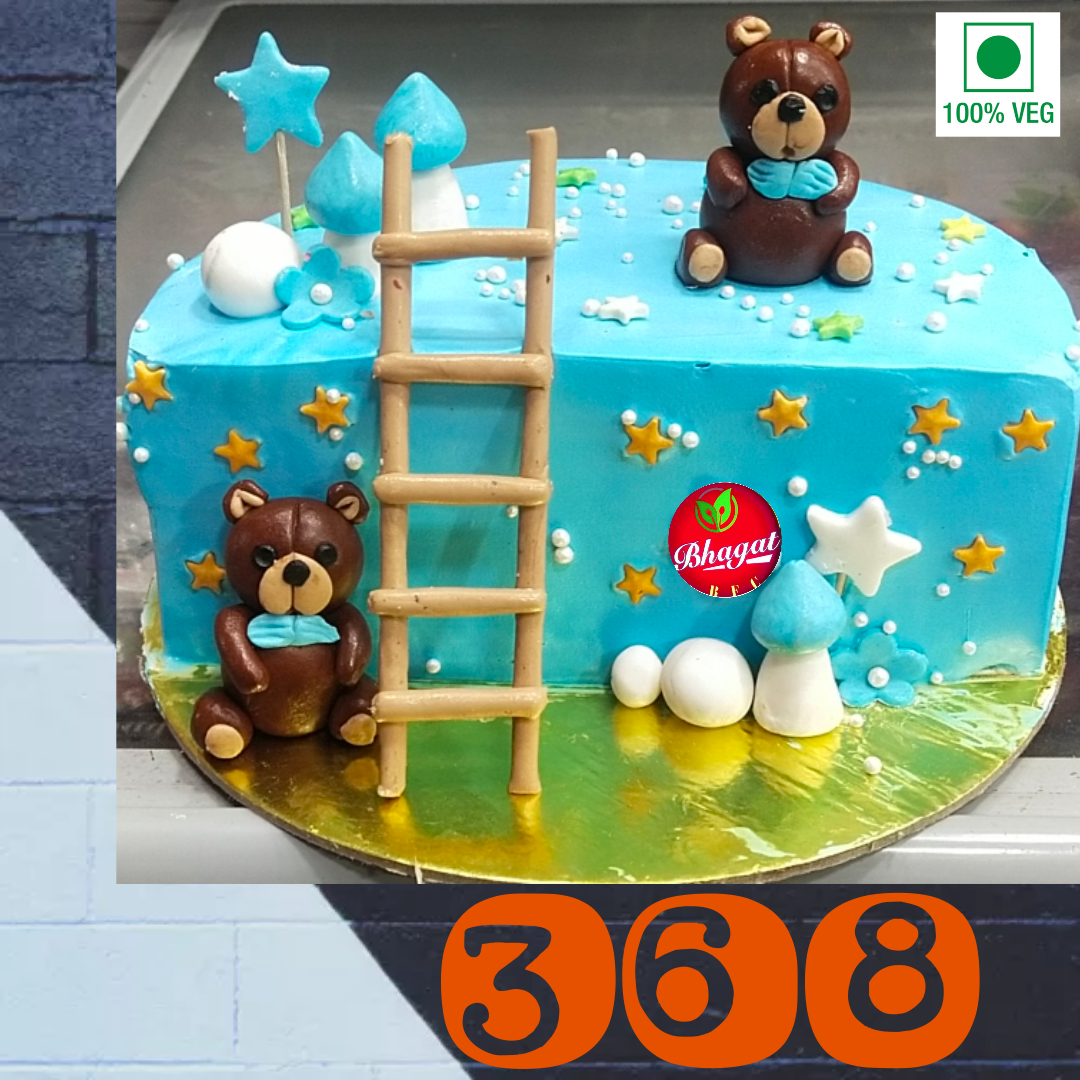 1/2 BIRTHDAY TEDDY 🧸 CAKE