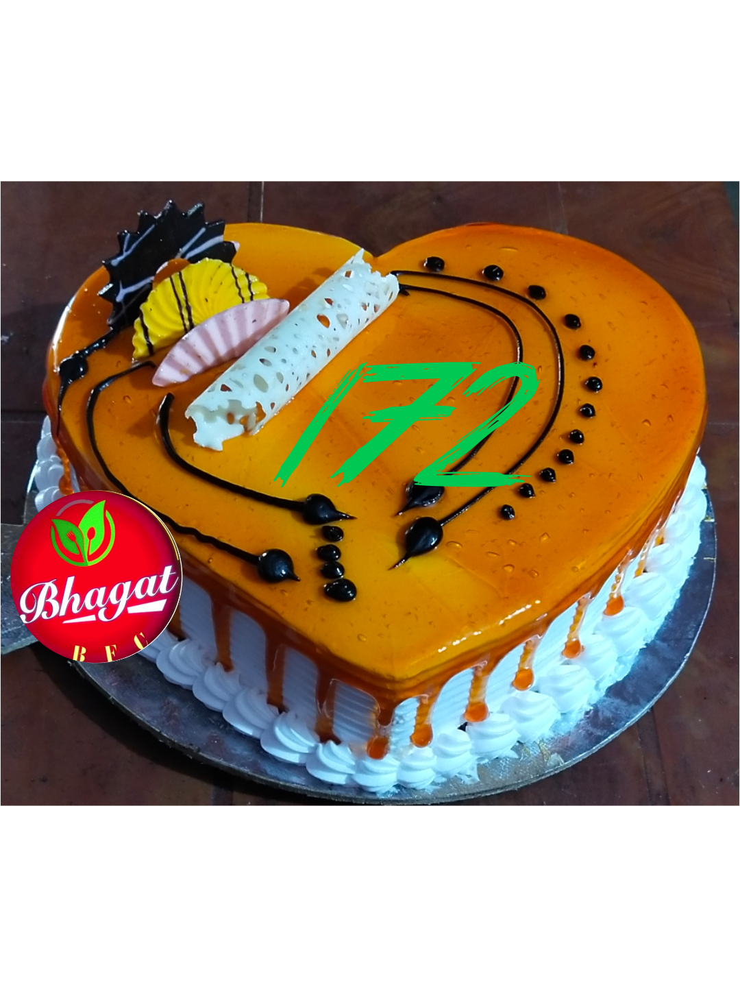HEART BUTTER SCOTCH CAKE